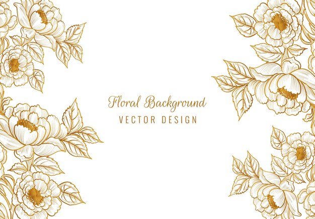 Hermoso marco floral decorativo ornamental