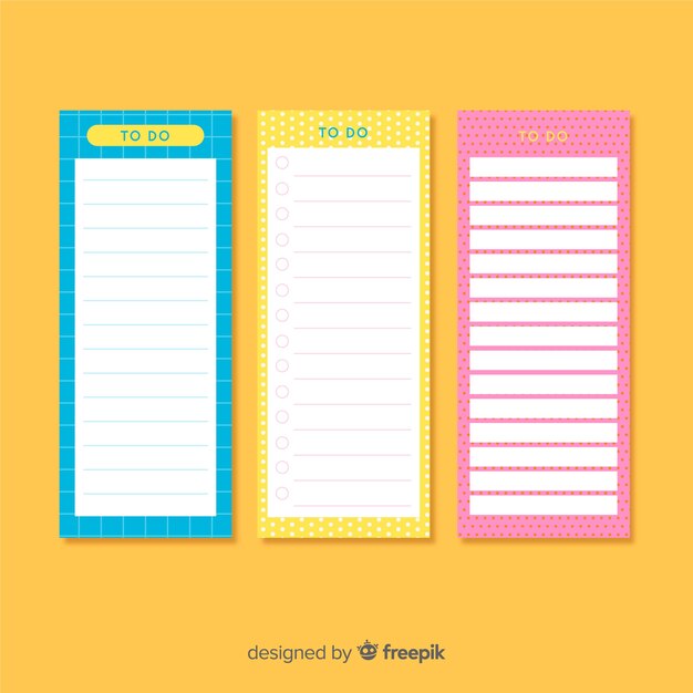 Hermoso pack de listas to do