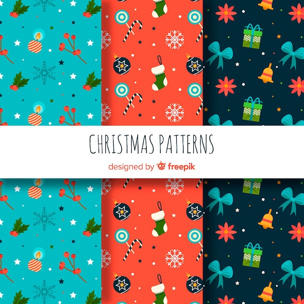 Hermoso pack de patrones de navidad
