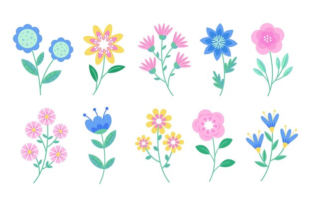 Hermoso paquete de flores de primavera