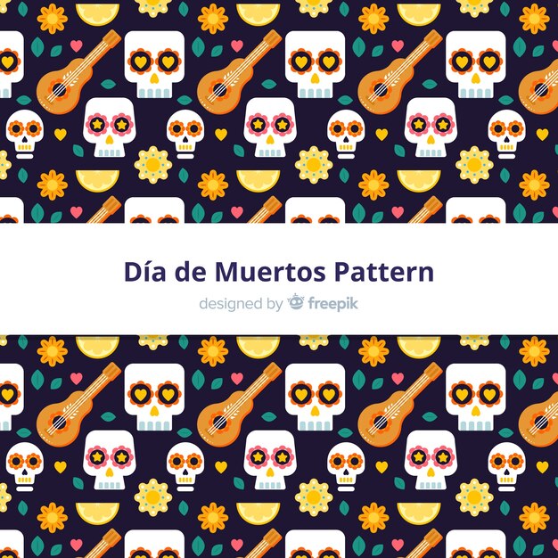 Hermoso patrón del día de muertos