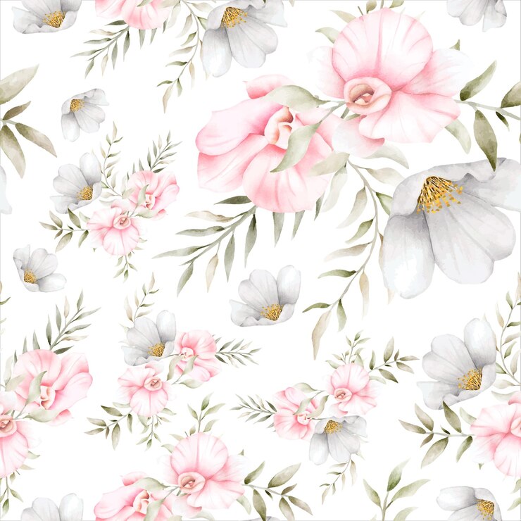 hermoso patrón floral sin costuras con elegantes flores y hojas vintage