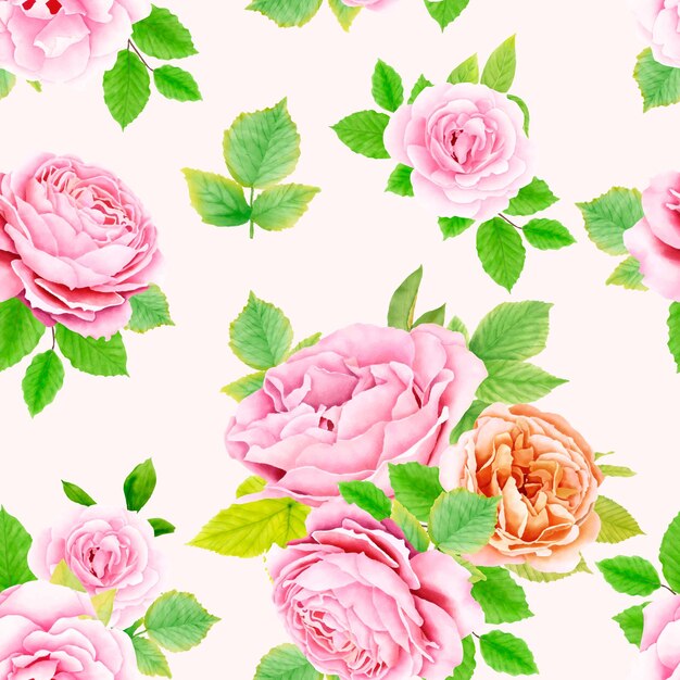 hermoso patrón transparente floral dibujado a mano