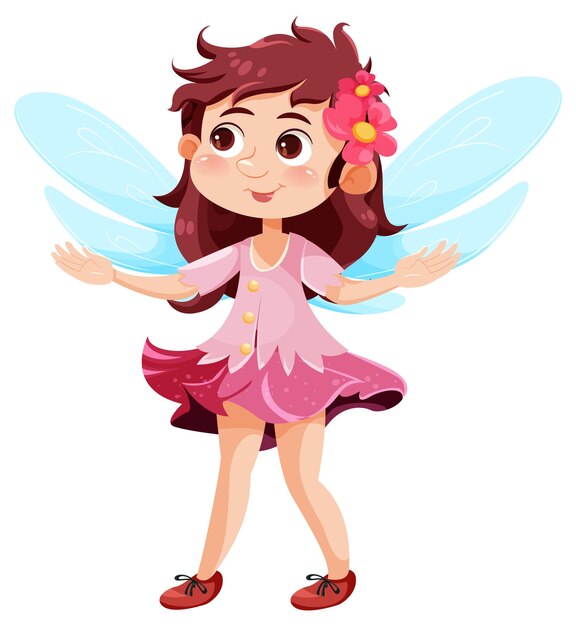 Hermoso personaje de dibujos animados de hadas