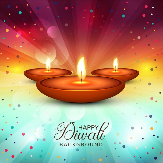 Hermoso vector de fondo decorativo feliz Diwali