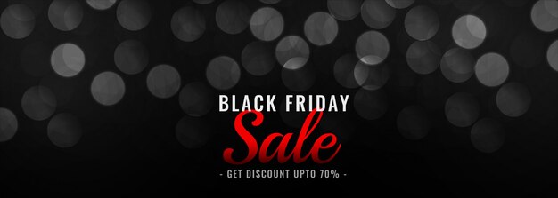 Hermoso viernes negro venta bokeh oscuro banner