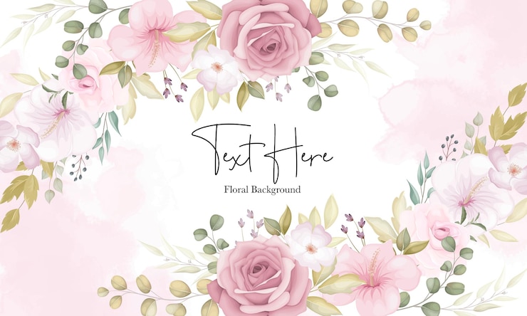 Hermosos fondos florales suaves con flores rosadas polvorientas