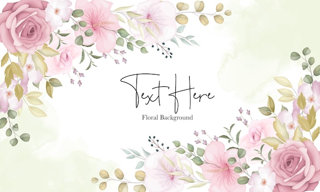 Hermosos fondos florales suaves con flores rosadas polvorientas
