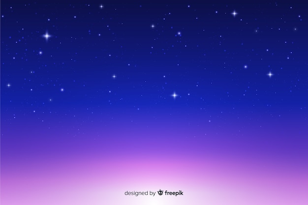 Hermosos gradientes en el fondo de la noche estrellada