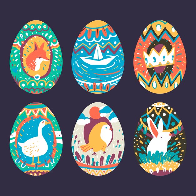 Hermosos huevos de pascua decorados