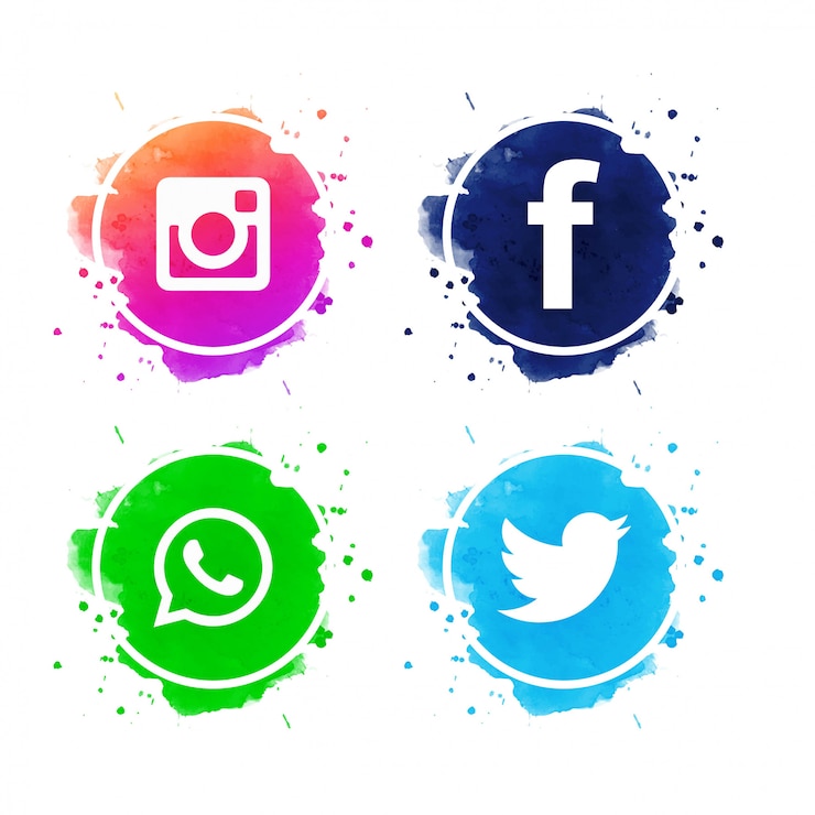 Vector gratuito hermosos iconos de redes sociales vector