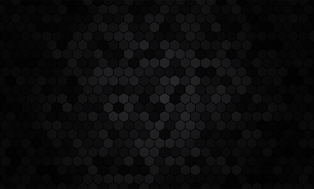 Hexágono de fondo abstracto textura negra