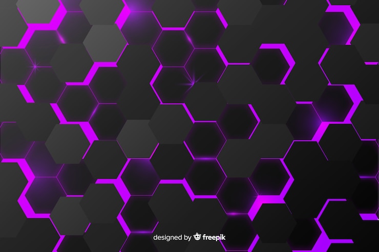 Vector gratuito hexágono de fondo abstracto textura negra