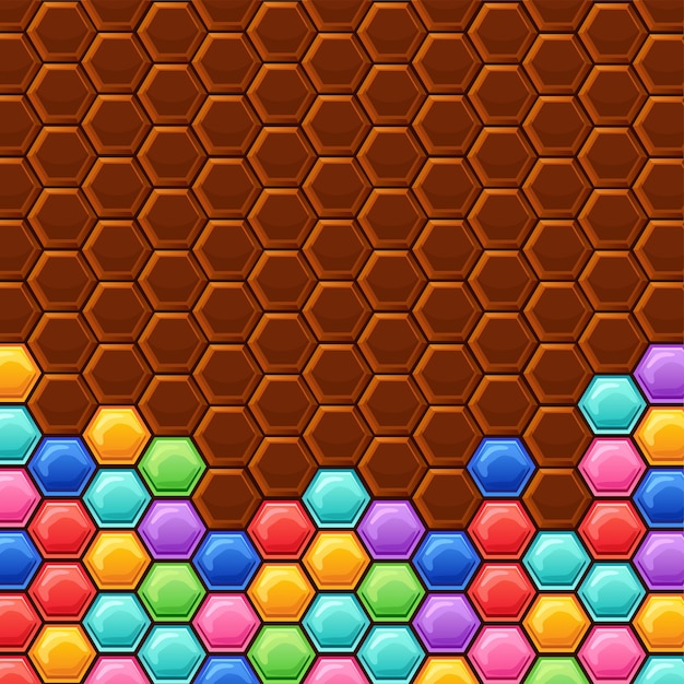 Hexágonos con colores