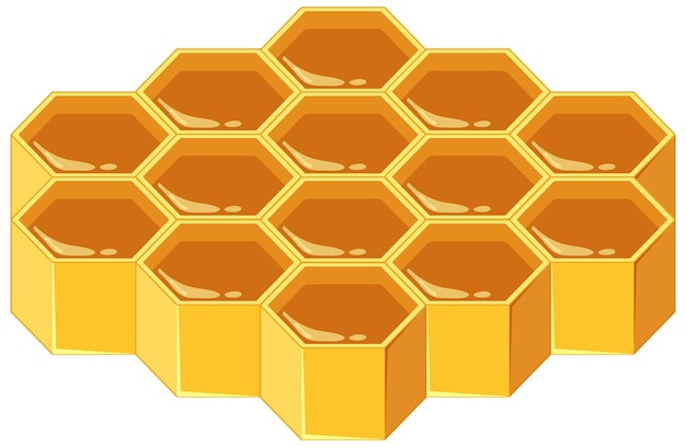 Hexágonos de panal llenos de miel