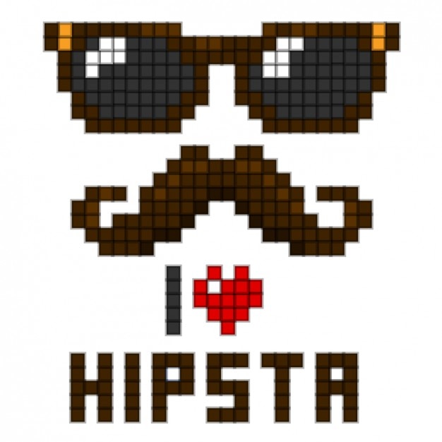 Vector gratuito hipster pixelado