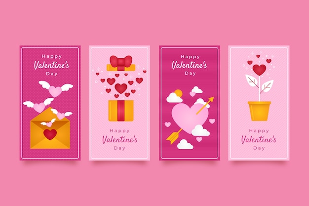 Vector gratuito historia de súper venta del día de san valentín