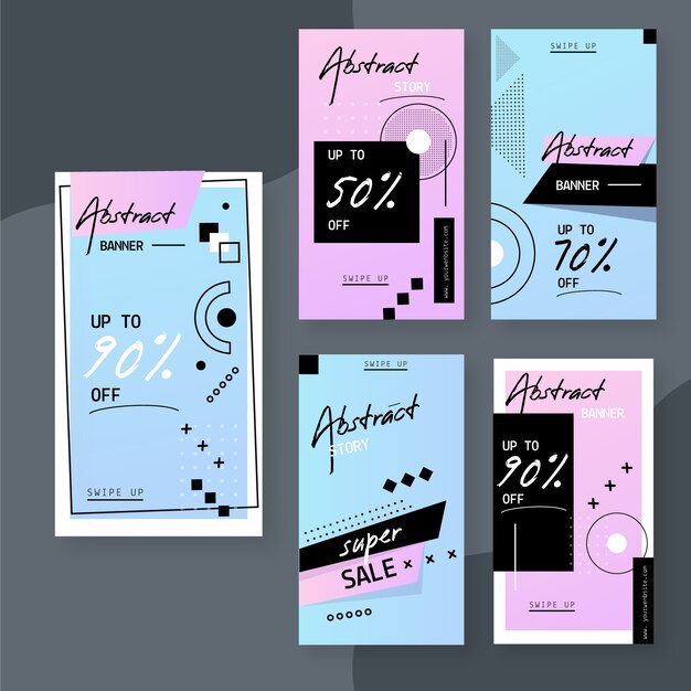 Historias coloridas abstractas de la venta de Instagram