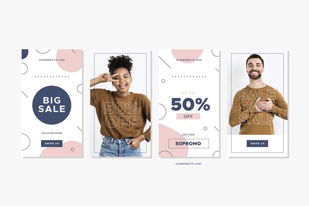 Historias coloridas de instagram de venta