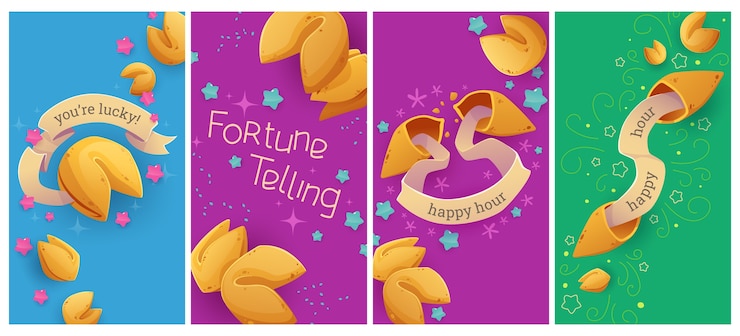 Vector gratuito historias de ig de galleta de la fortuna de dibujos animados
