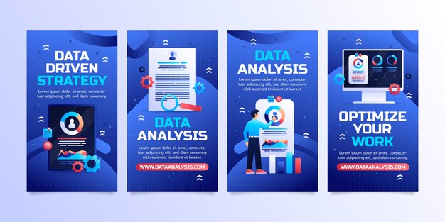 Historias de instagram de análisis de datos degradados