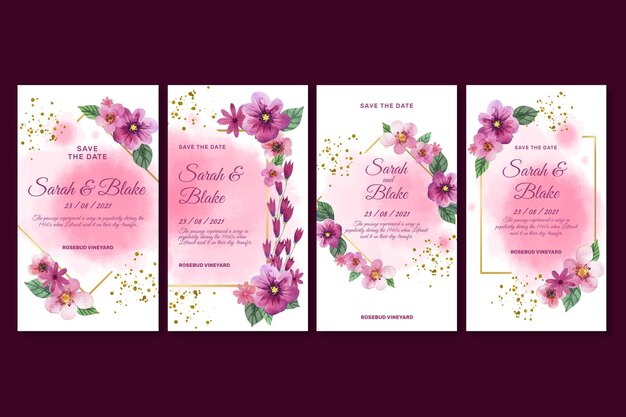 Historias de instagram de bodas florales