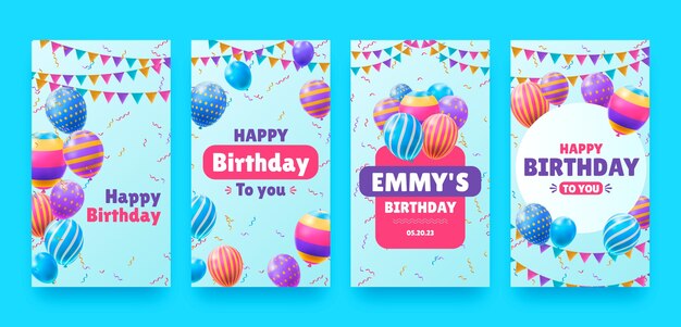Historias de instagram de cumpleaños realistas