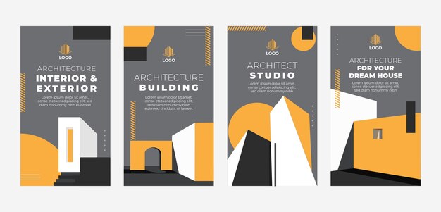 Historias de instagram de desarrollo de arquitectura mínima
