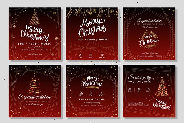 Historias de instagram de fiesta de navidad