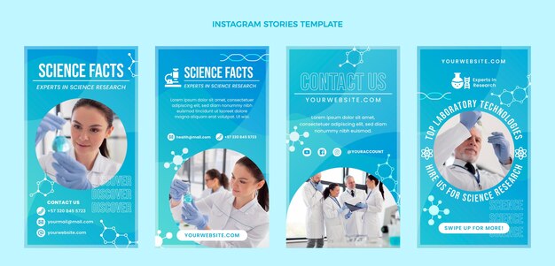 Historias de instagram de gradiente de ciencia