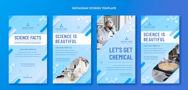 Historias de instagram de gradiente de ciencia
