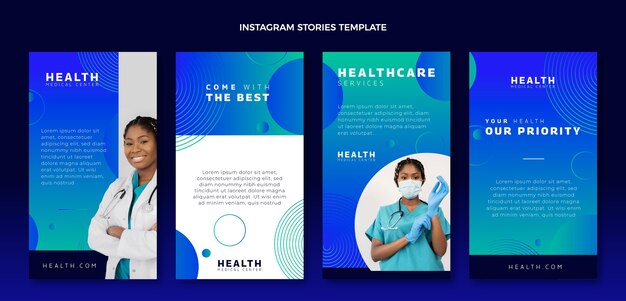 Historias de instagram médicas gradiente