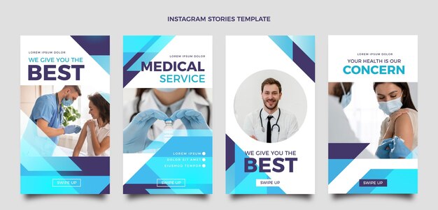 Historias de instagram médicas gradiente