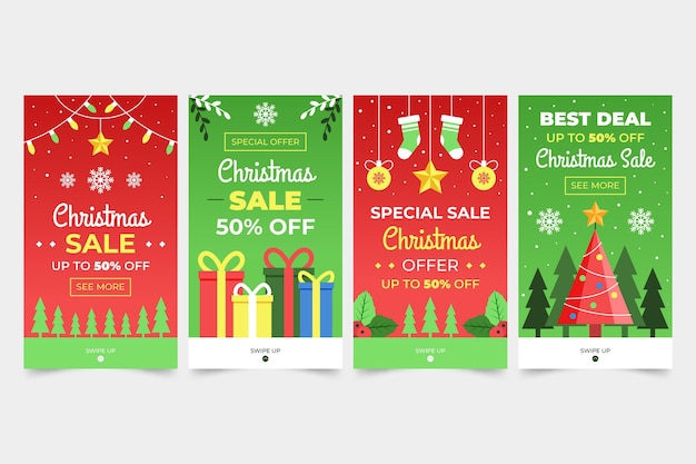 Historias de instagram de rebajas de navidad