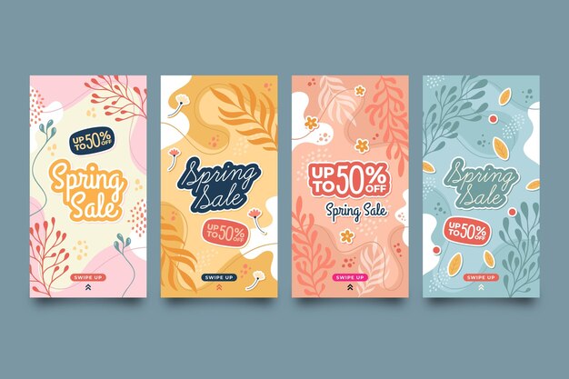 Historias de instagram de rebajas de primavera