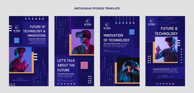 Historias de instagram de tecnología mínima