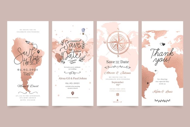 Historias mínimas de instagram de bodas
