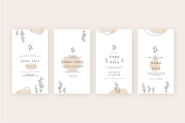 Historias mínimas de instagram de bodas