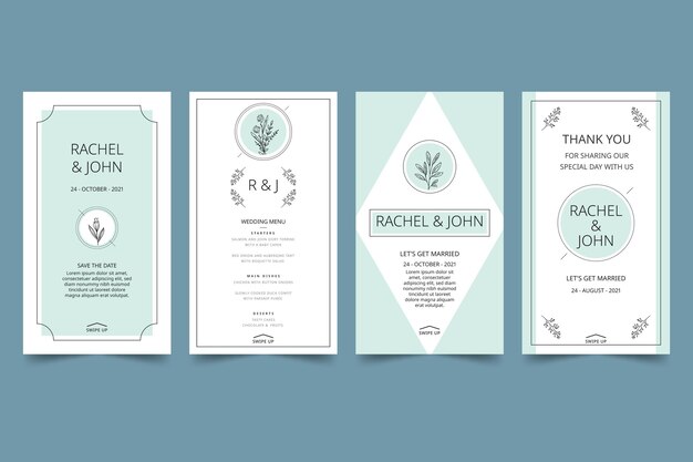 Historias mínimas de instagram de bodas