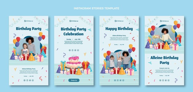 Historias planas mínimas de cumpleaños ig
