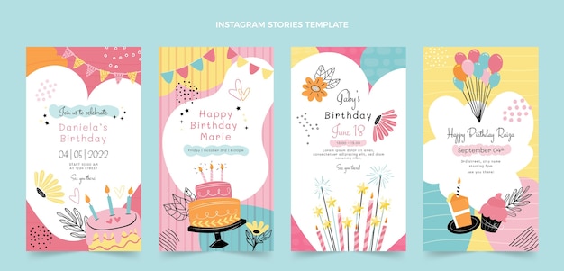 Historias planas mínimas de cumpleaños ig