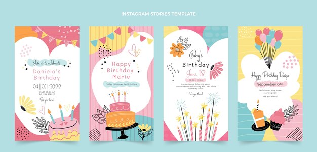 Historias planas mínimas de cumpleaños ig