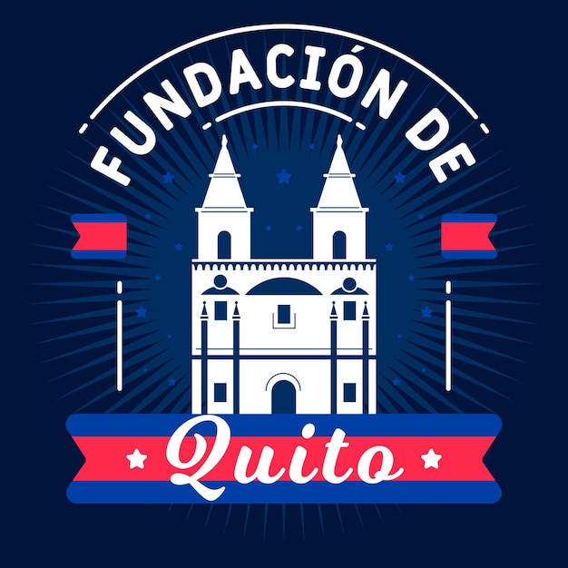 Vector gratuito hito de la fundación de quito