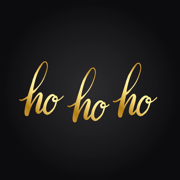 Ho ho ho tipografía estilo vector