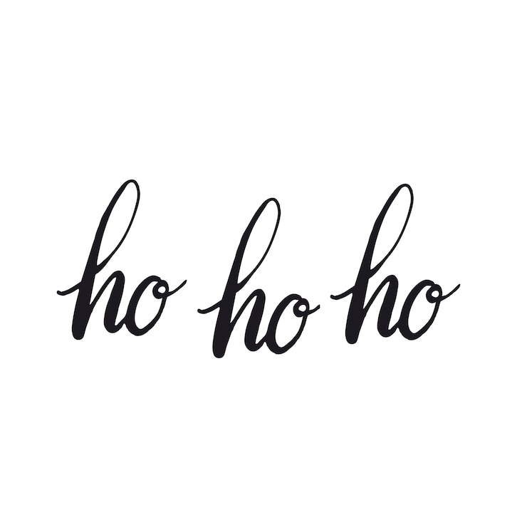 Vector gratuito ho ho ho tipografía estilo vector