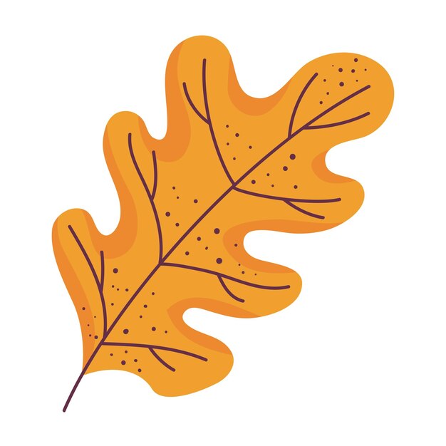 la hoja de otoño icono de la naturaleza aislado