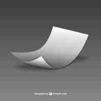 Vector gratuito hoja de papel minimalista vector