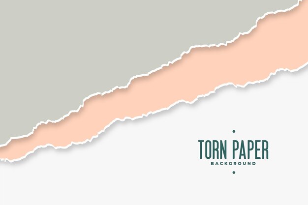 Hoja de papel rasgada en colores pastel