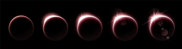 Hoja de sprite de la fase del eclipse solar o lunar