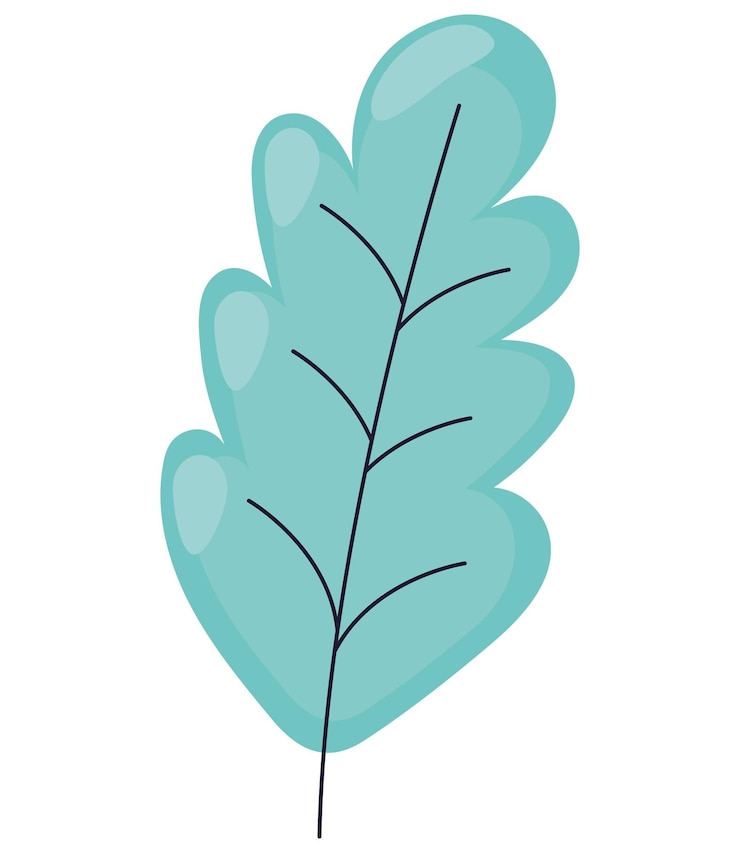 Vector gratuito una hoja verde linda